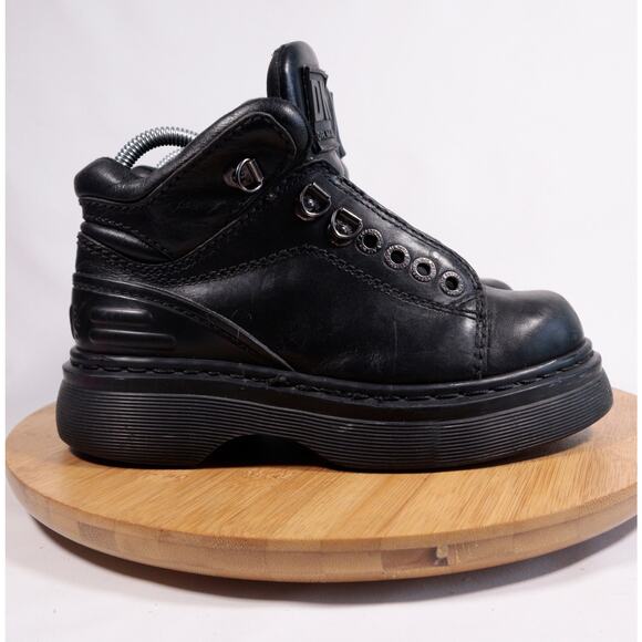 Dr Martin Combat Ankle Boot Walking Shoes Women 6 Black - Picture 3 of 15